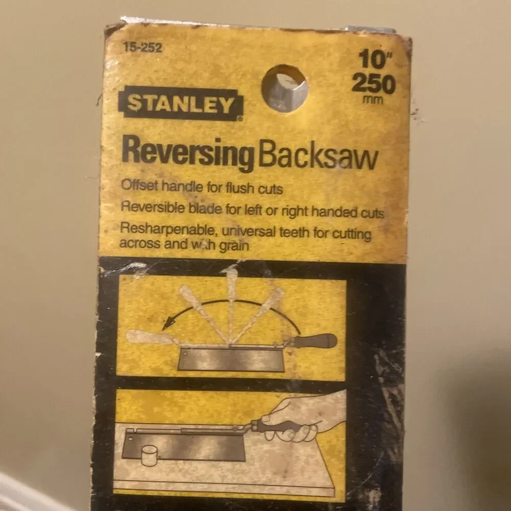 VNTG Stanley Off-Set Wood Handle for Flush Cut 10” Reversing Backsaw # 15-252 - Picture 4 of 12